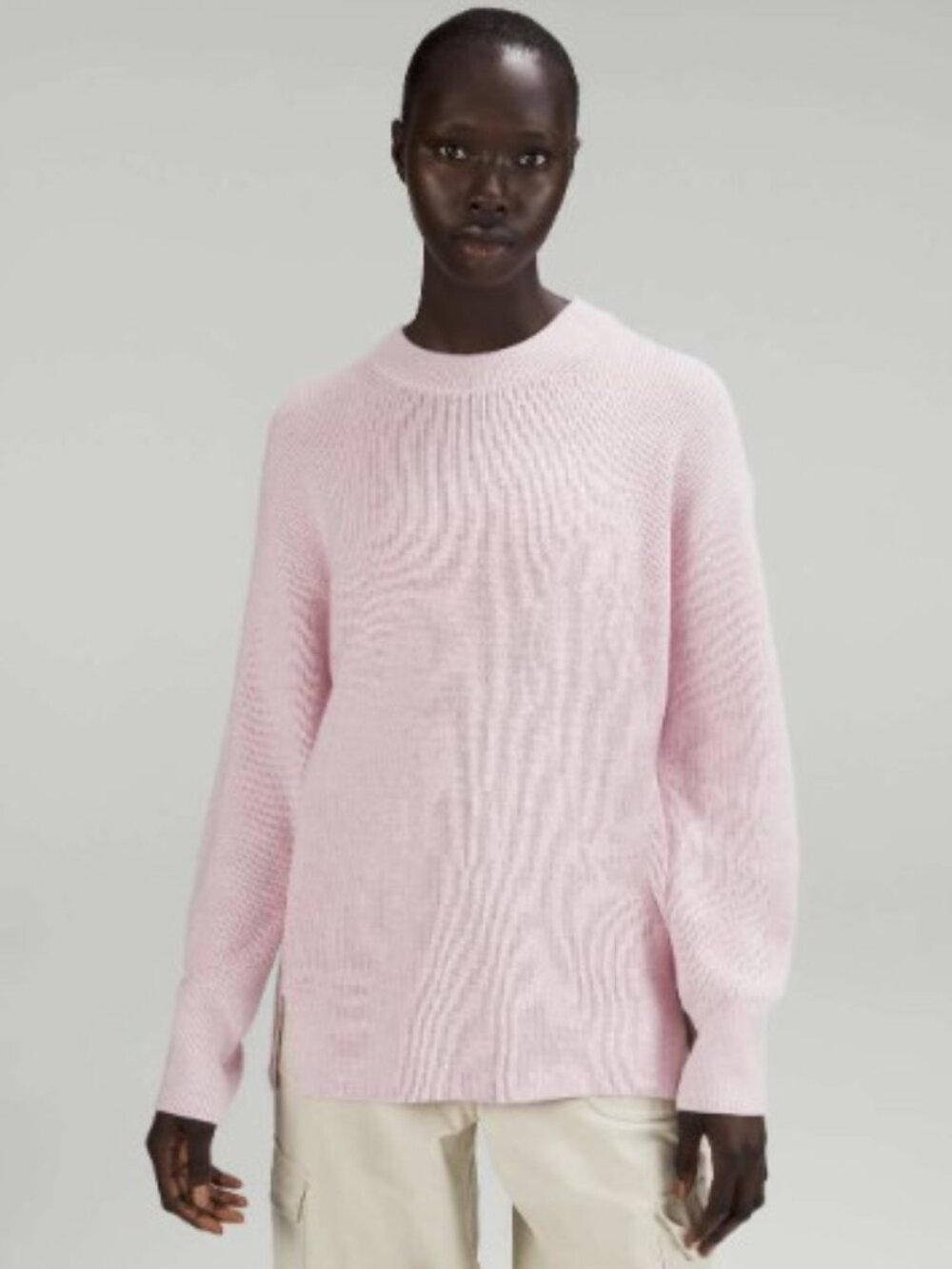 Lululemon Merino Wool-Blend Ribbed Crewneck Sweater Size 12